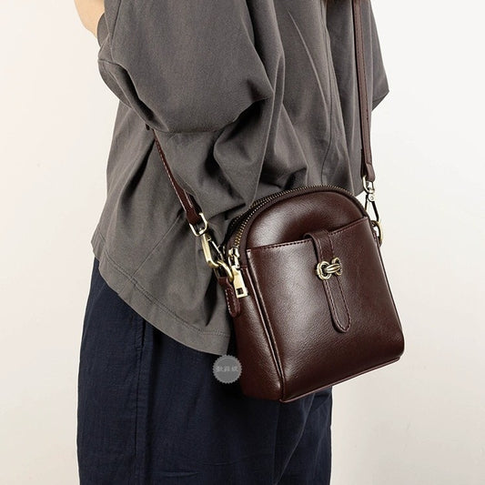 Women's Elegant Creative Leather Mini Mobile Crossbody Bags