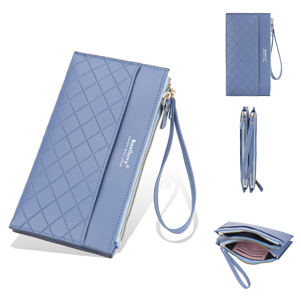 Women's Long Korean Style Versatile Double Zipper Ladies Wallet