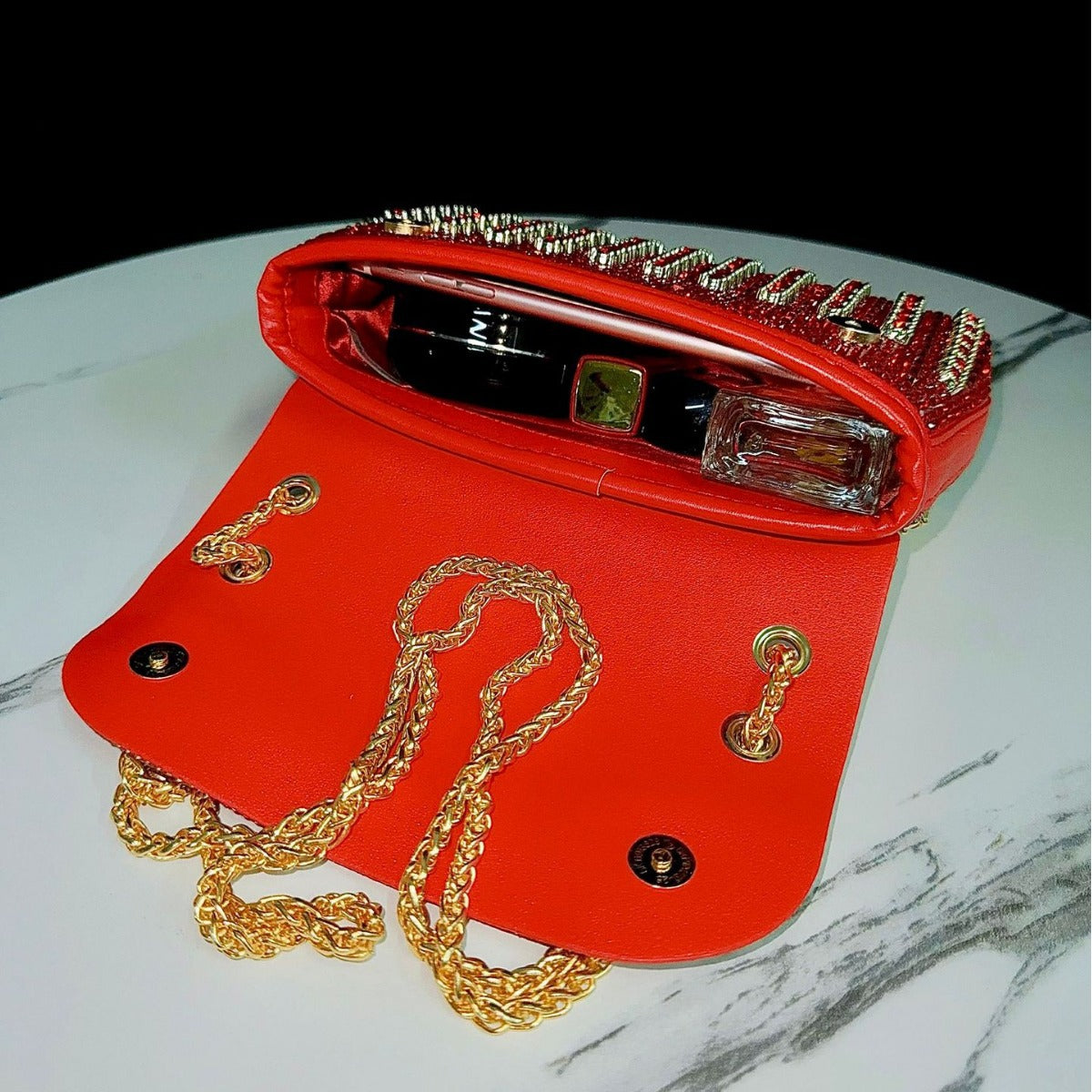 Women's Dress Rhinestone Clutch Chain Dinner Handbags