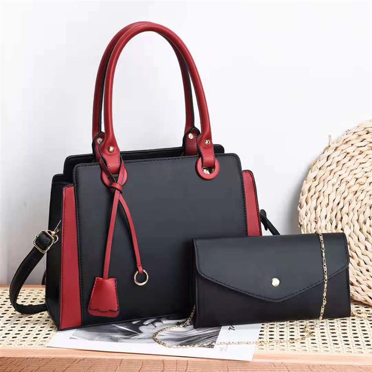 Women's Contrast Color Large Capacity Combination One Handbags