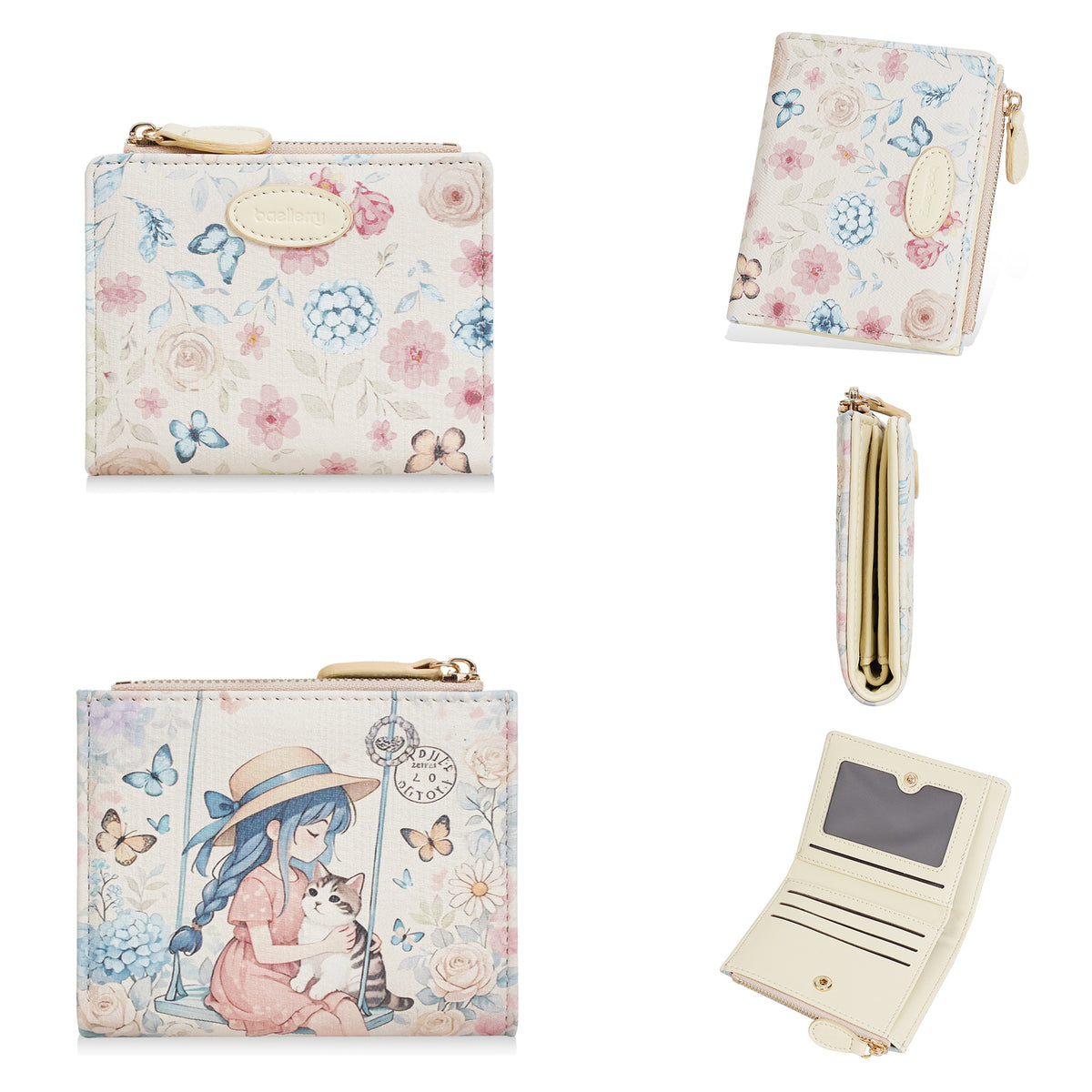 Women's Source Short Retro Artistic Personalized Printing Design Coin Purses