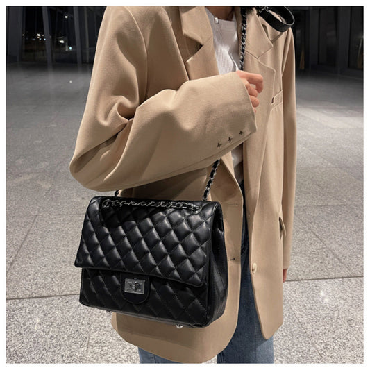 Texture Female Niche Fashion Popular Rhombus Bags