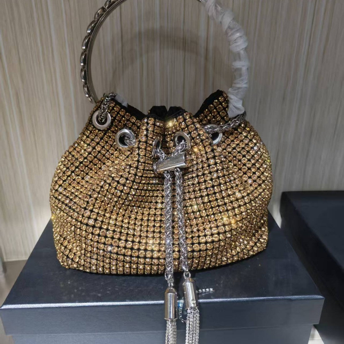 Women's Heron Live Streaming On Tassel Rhinestone Shoulder Bags