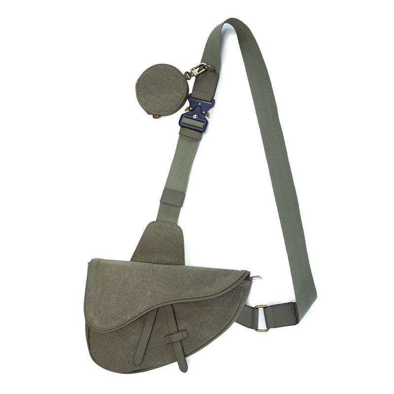 Wash Old Army Green Canvas Vintage Gray Waist Packs