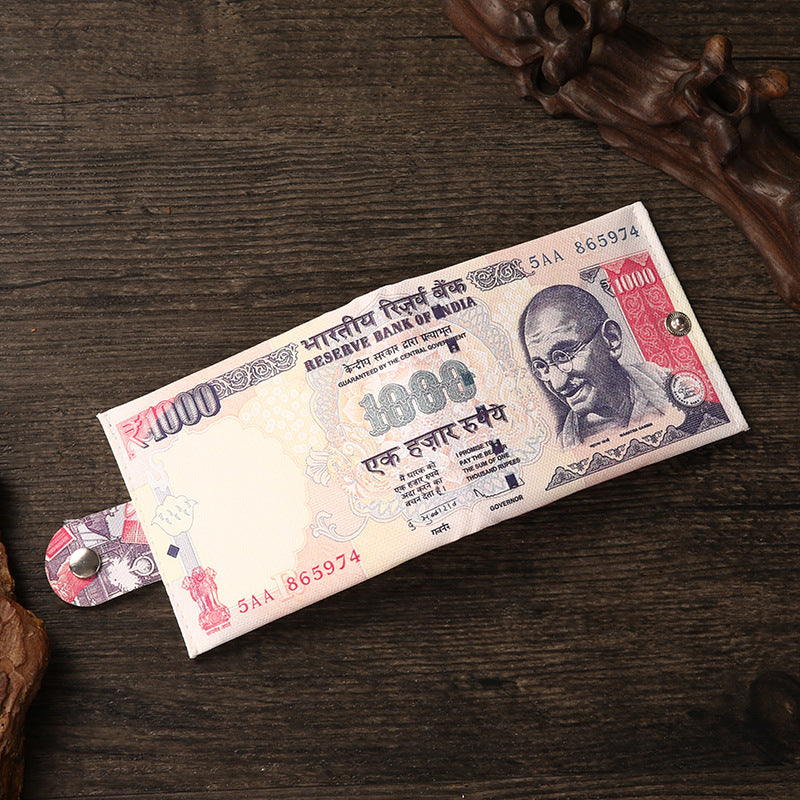 Men's Canvas Money Printing Creative Gift Card Holder