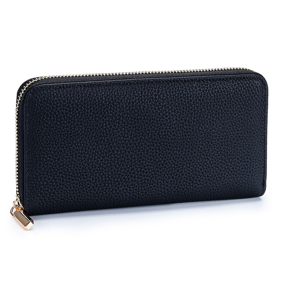 Women's & Men's & Pure Cowhide Long Clutch Large Ladies Wallets