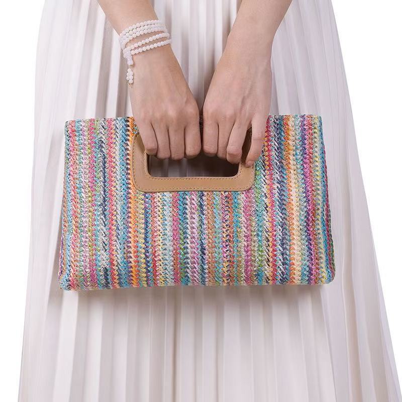 Women's Summer Popular Straw Woven Beach Fashion Women's Handbag