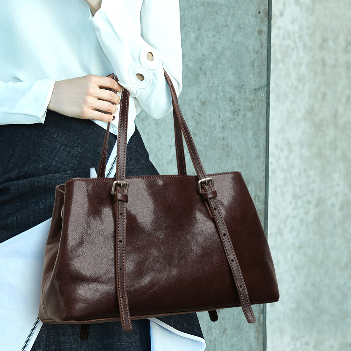 Women's Genuine Leather Light Luxury Niche First Layer Women's Handbag