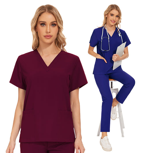 Elastic T-shirt Work Clothes Summer Thin Uniform