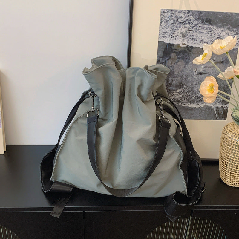 Women's Korean Large Capacity Underarm Canvas Bucket Bags