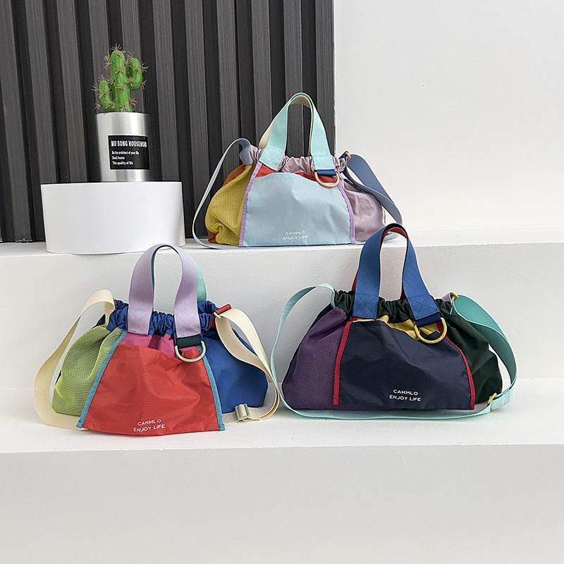 Women's Dopamine Color Matching Portable Dumpling Fashion Bags