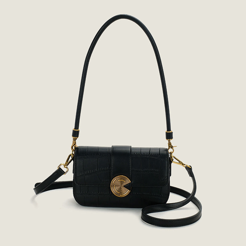 Women's High-grade Niche Underarm Retro Crocodile Pattern Shoulder Bags
