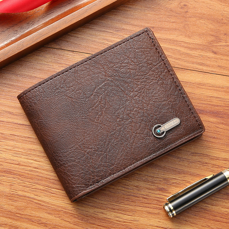 Charming Cool Men's Business Short Leather Men's Wallet