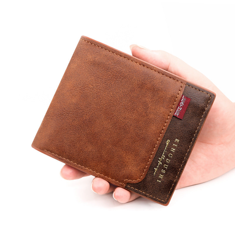 Men's Short Business Thin Frosted Large Capacity Zipper Men's Wallet