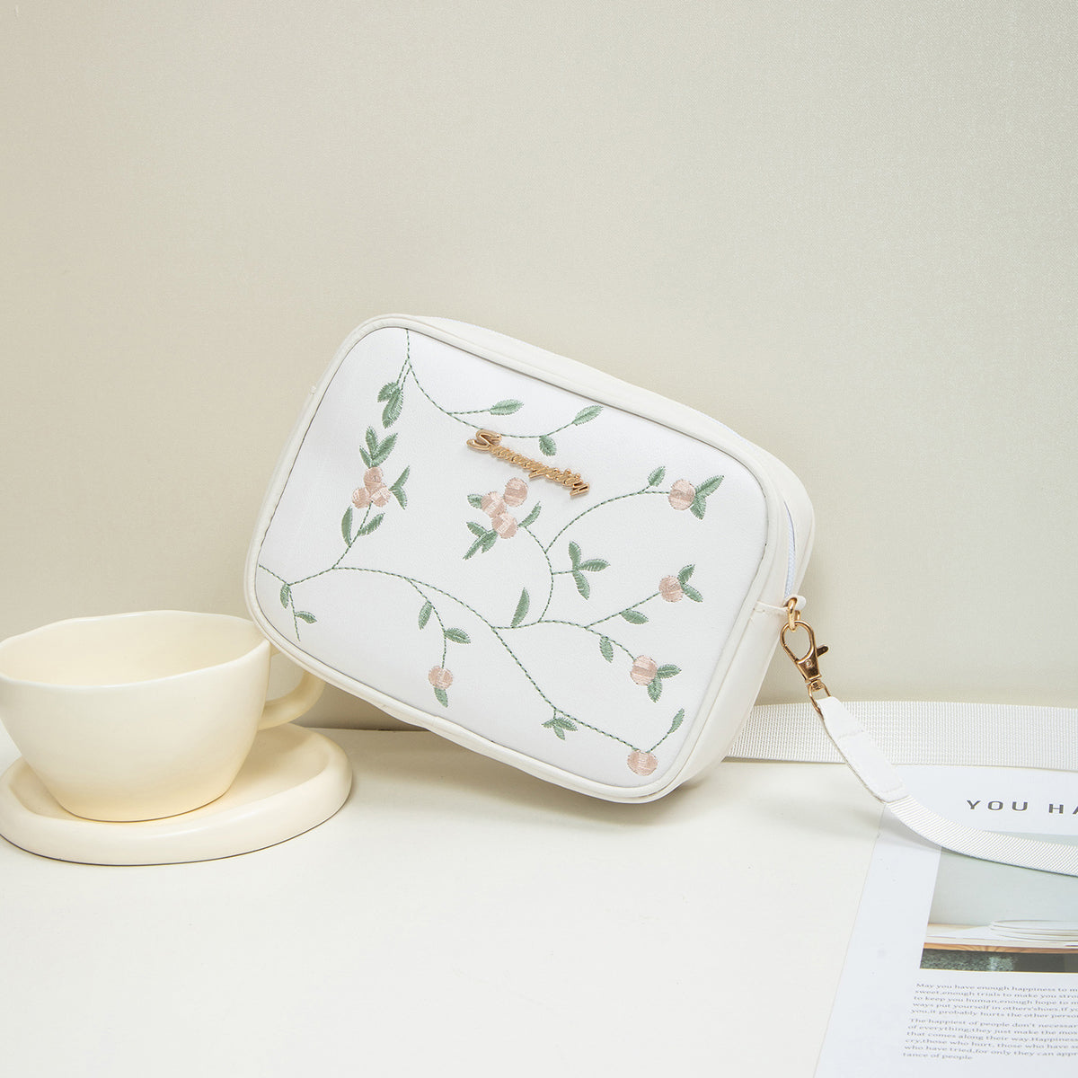 Women's Fashion Embroidered Cross Body Simple Mobile Bags