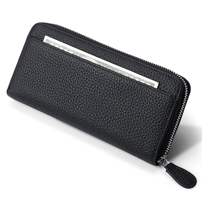 Women's & Men's & Genuine Leather Credit Long Clutch Purses