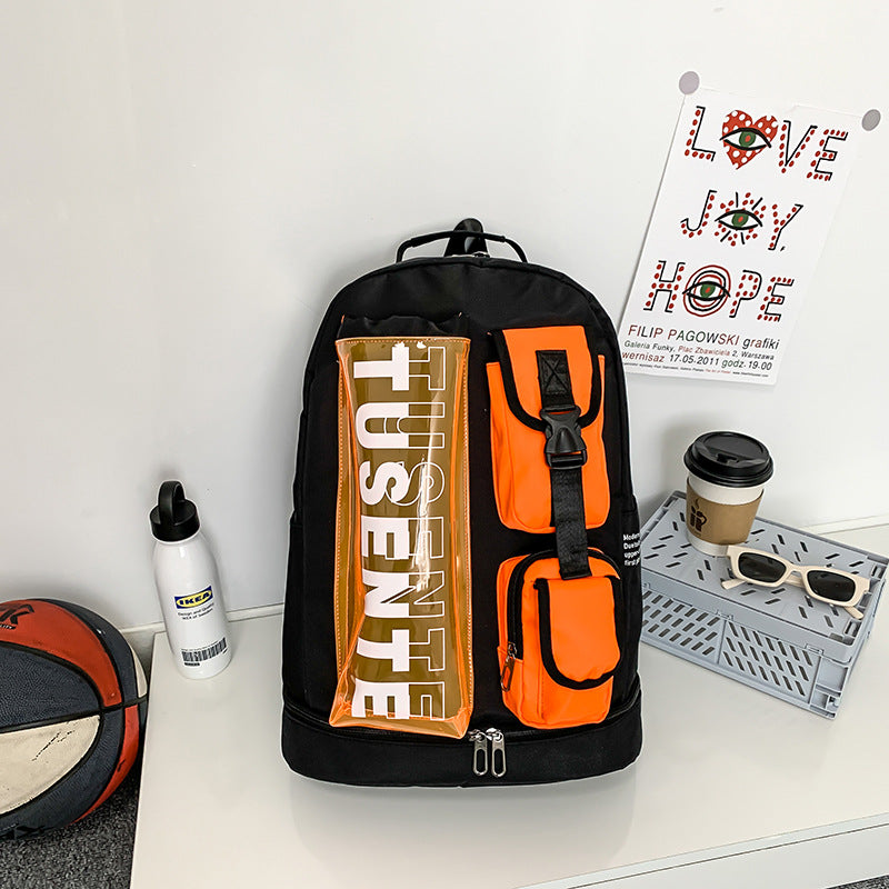 Men's Fashion Trendy Leisure Personalized Color Matching Backpacks