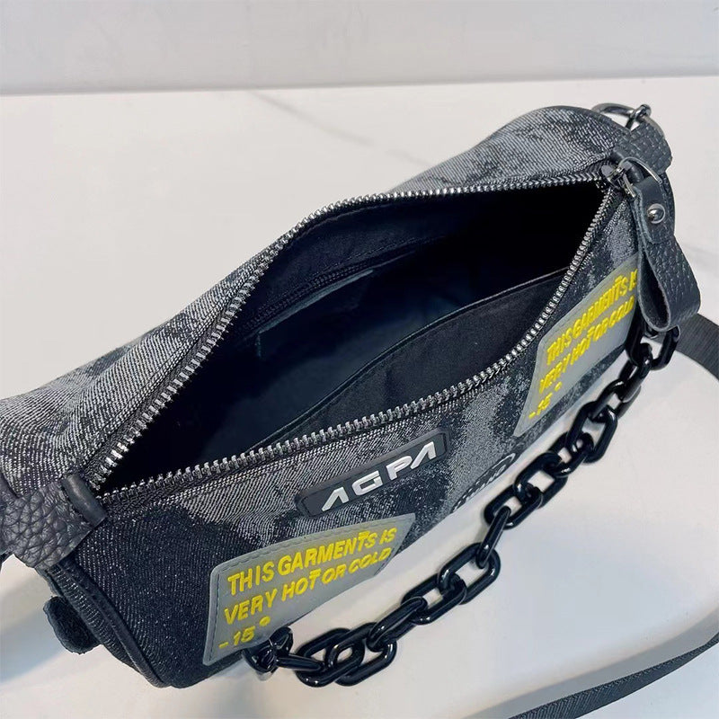 Women's Fashion Color Contrast Retro Jean Personality Crossbody Bags