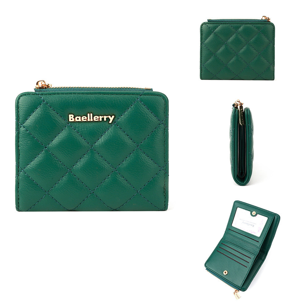 Women's Rhombus Short Solid Color Fashion Purses