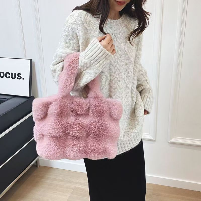 Plush Fashion Easy Matching Large Capacity Shoulder Bags