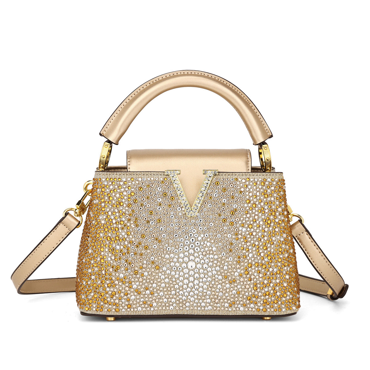 Women's Diamonds Fashionable Rhinestone Dinner Rose Red Women's Handbag