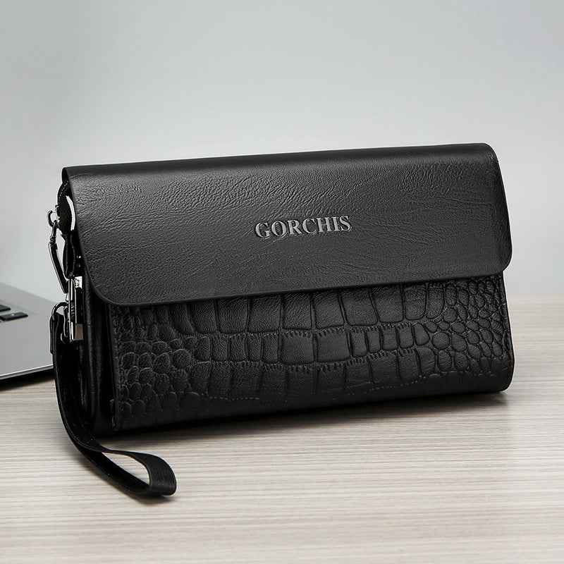 Men's Password Clutch Large Capacity Retro Business Trendy Bags