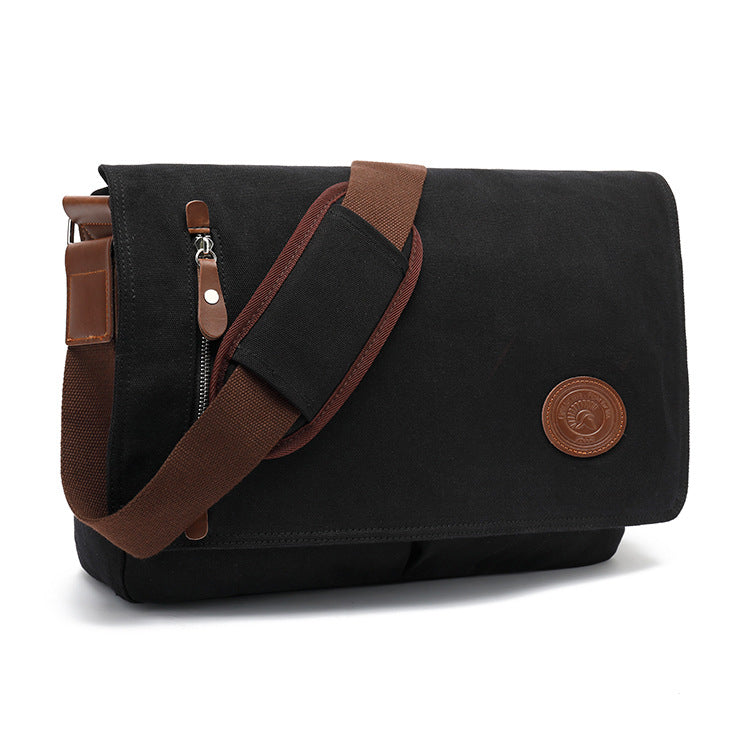 Men's Cotton Canvas Retro Fashion Computer Men's Messenger Bags