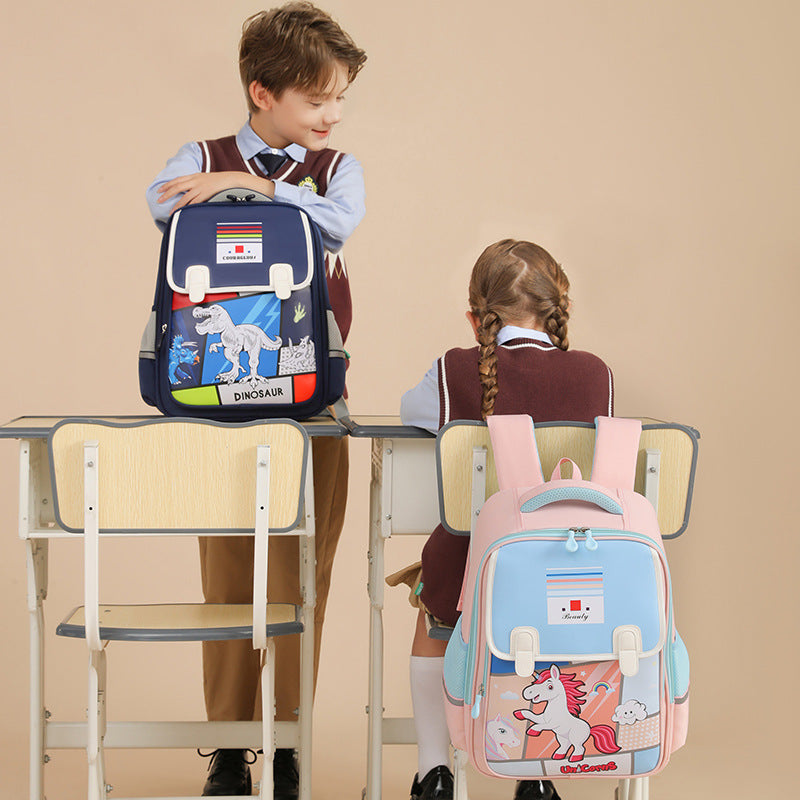Secondary Dinosaur Unicorn Primary Boys Burden Reduction Elementary School Students' Schoolbags