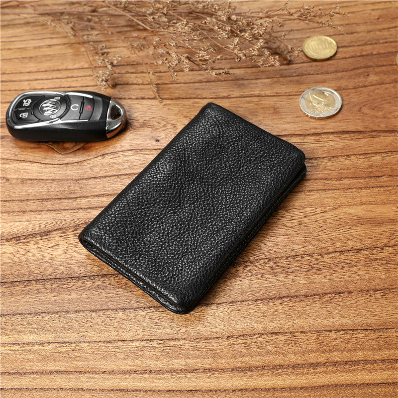 Men's Retro Vegetable Tanned Leather Cowhide Short Men's Wallets
