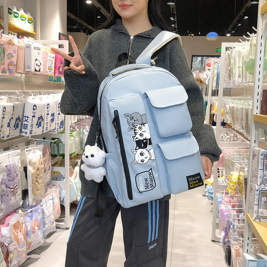 Lightweight High-grade Personality Trendy Junior Fresh Middle School Students' Schoolbags