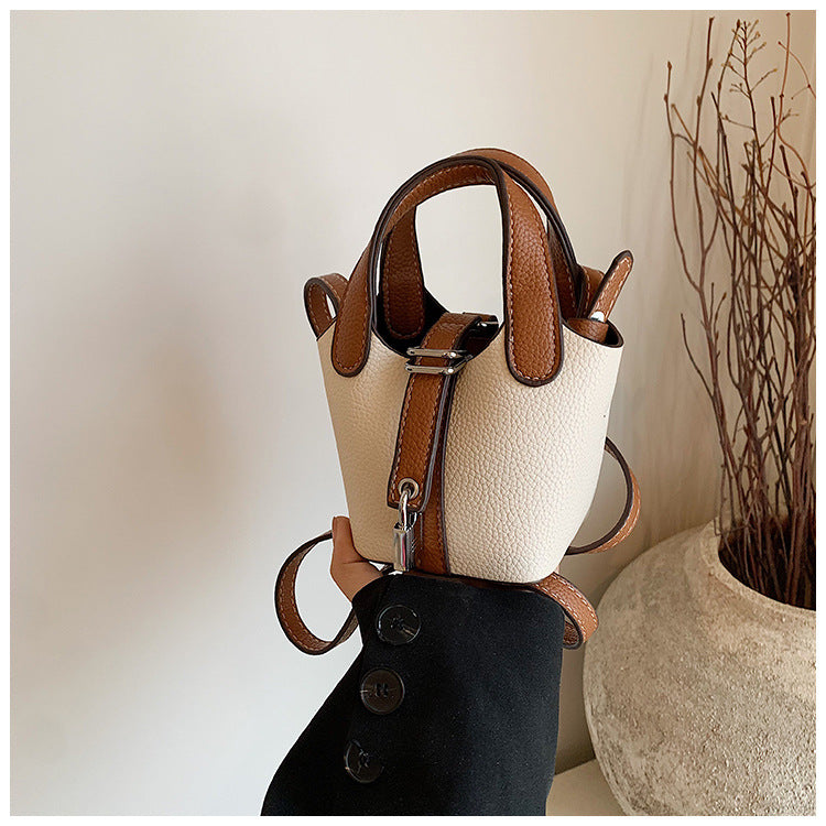 Fashion Color Contrast Western Style Vegetable Basket Bags