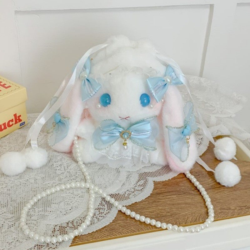 Series Doll Rabbit Pattern Handmade Bow Women's Messenger Bag