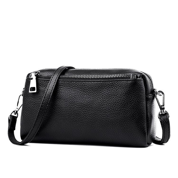 Mobile Genuine Cowhide Retro Trendy Single Spring Shoulder Bags
