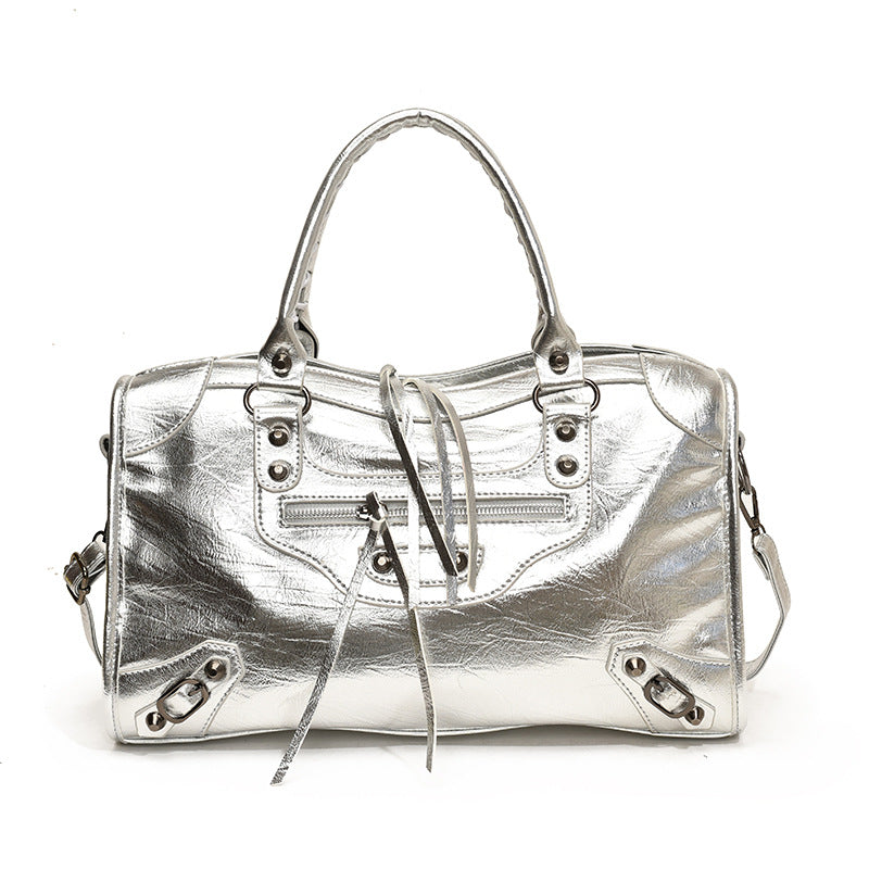 Women's Niche Rivet Motorcycle Hot High-grade Large Bags