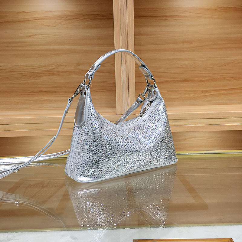 Women's High Sense Delicate Rhinestone Dinner Large Handbags