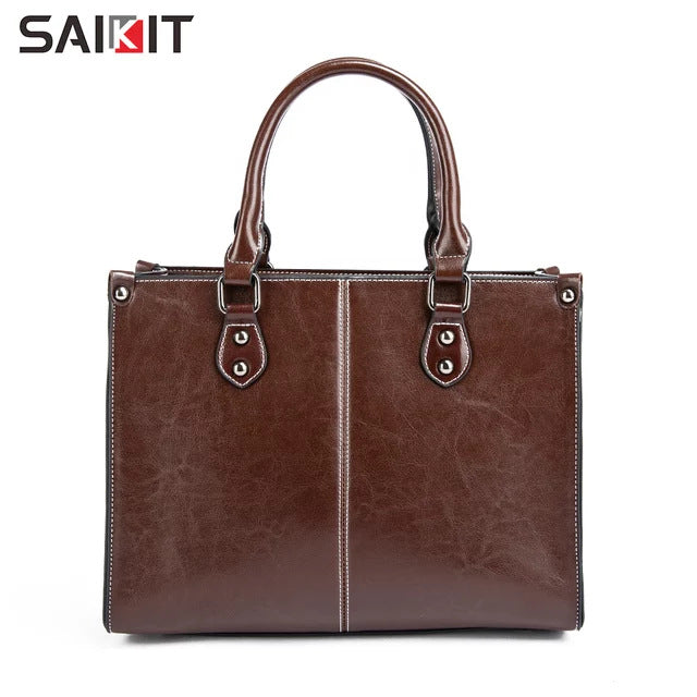 Women's Genuine Leather Fashion Trendy All Match Shoulder Bags
