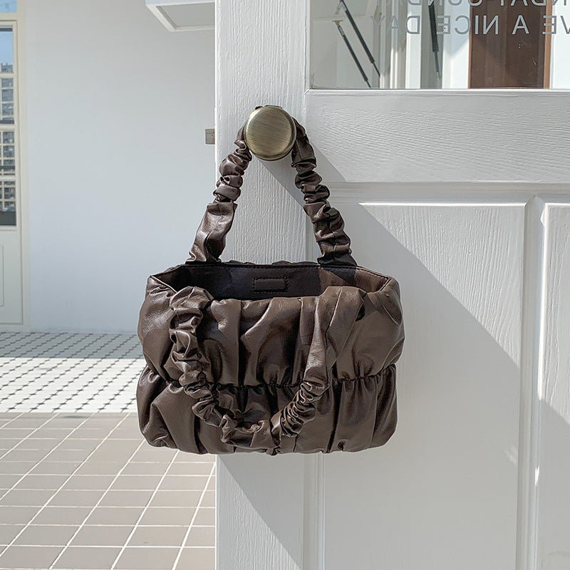 Women's Pleated Design Hand Carrying Commuter High-grade Handbags