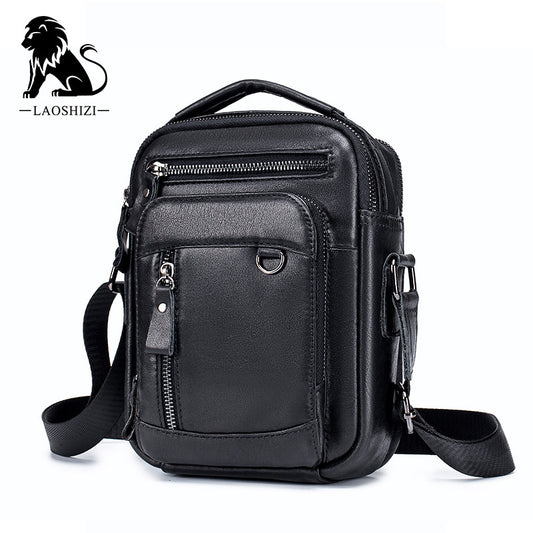 Men's Old Lion First Layer Cowhide Trendy Men's Messenger Bags