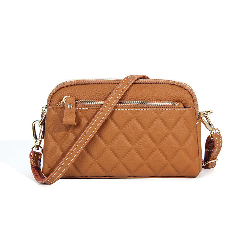 Layer Cowhide Leather Female Niche Large Capacity Crossbody Bags