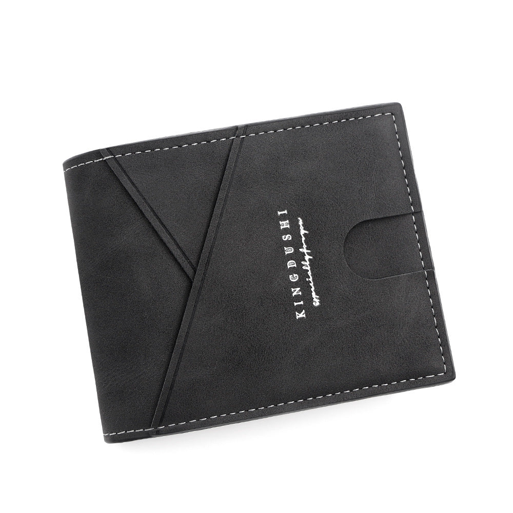 Men's Fashion Short Zipper Thin Multiple Slots Large Capacity Horizontal Business Men's Wallet