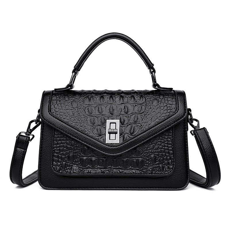 Women's Kelly Fashion Crocodile Pattern Korean Handbags