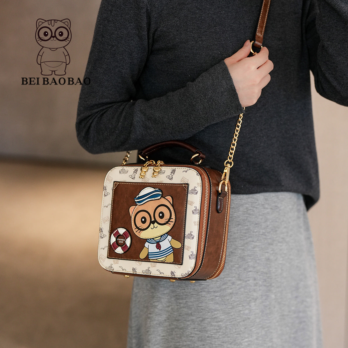 Cartoon Design Single Portable Large Capacity Women's Messenger Bag