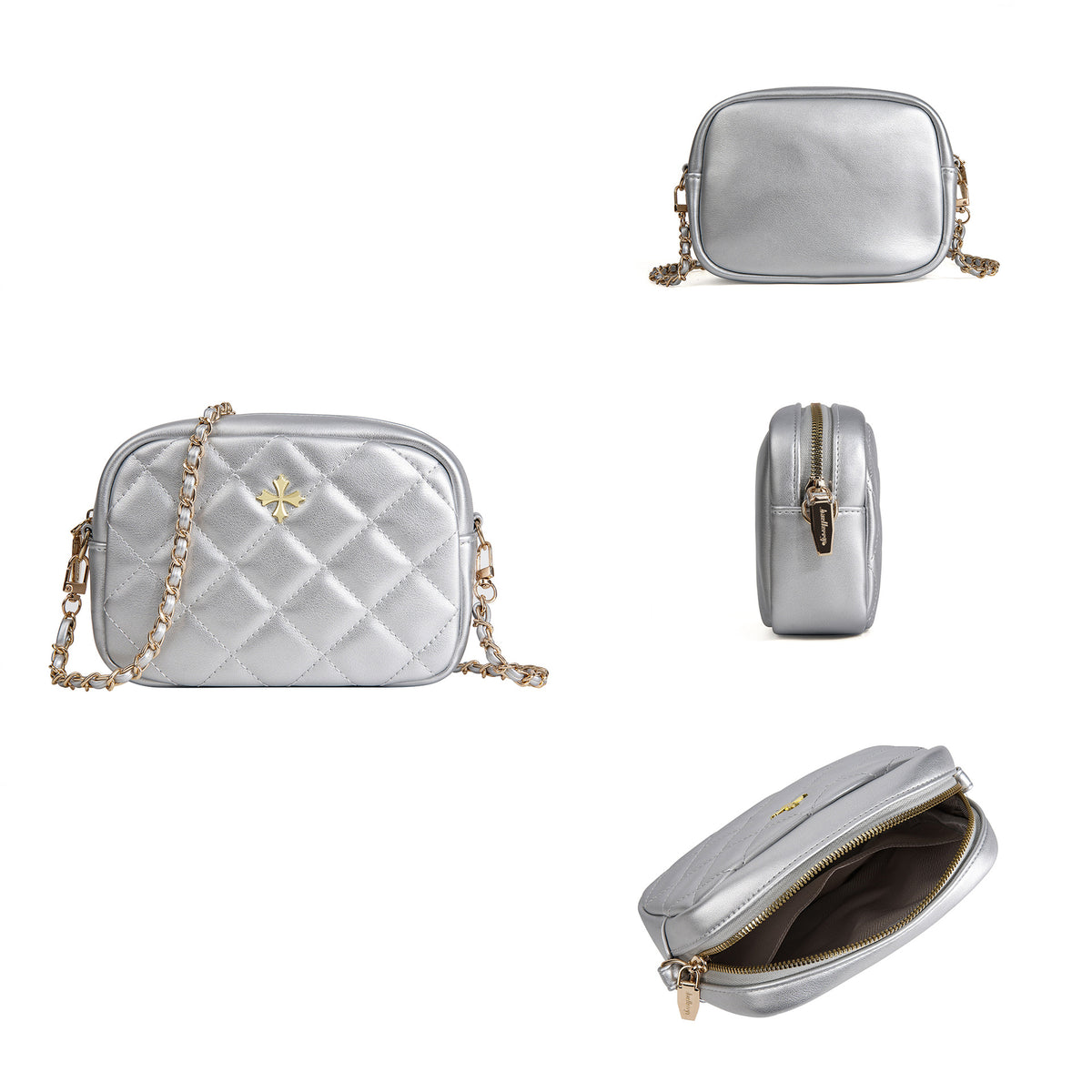 Lady's Fashion Quilted Rhombus Plaid Large Shoulder Bags