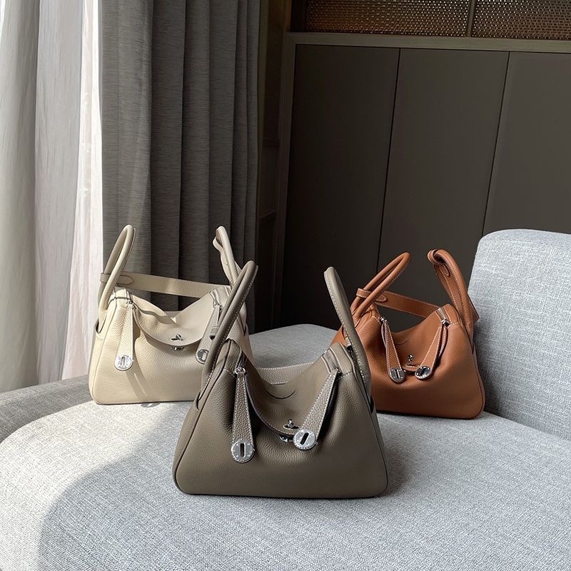 Women's Lindy First Layer Cowhide Underarm Soft Genuine Leather Large Capacity Women's Handbag