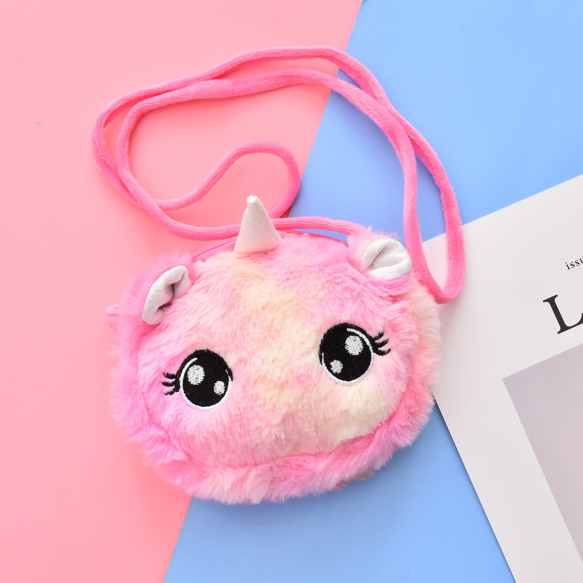Comfortable Cartoon Cute Plush For Babies Women's Shoulder Bag