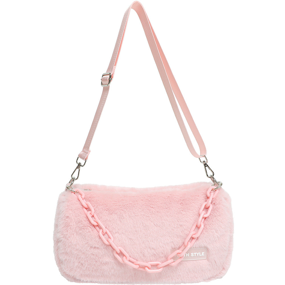 Furry Female Hot Retro Leopard Print Bags