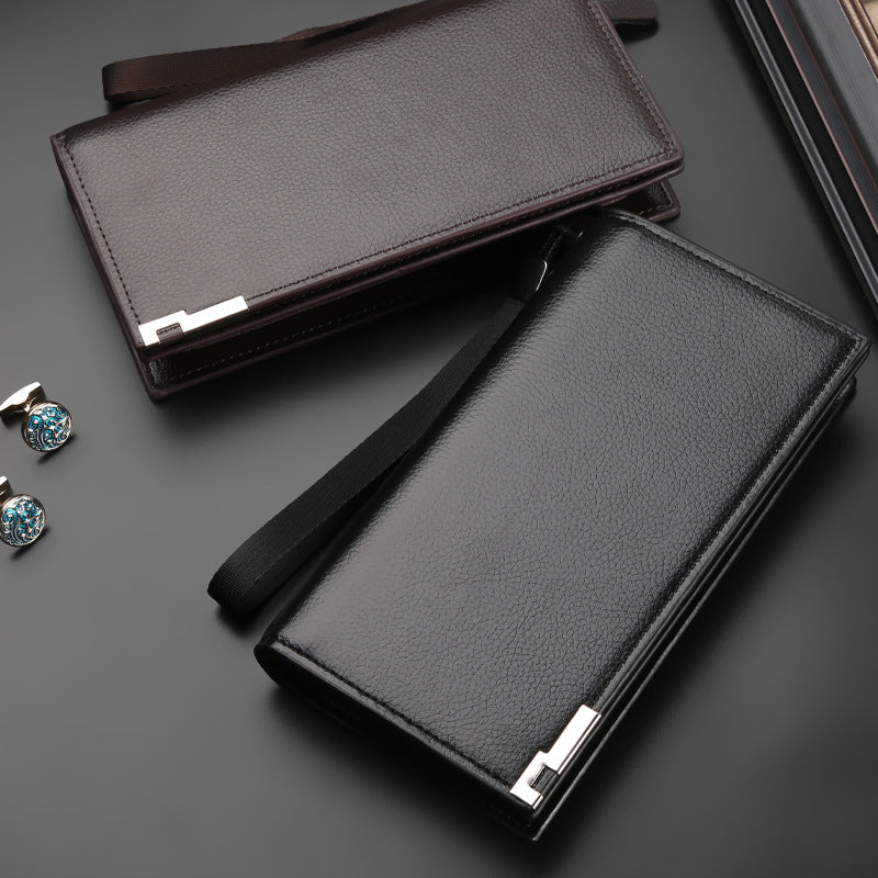 Men's Long Zipper Multiple Slots Light Luxury Men's Wallet