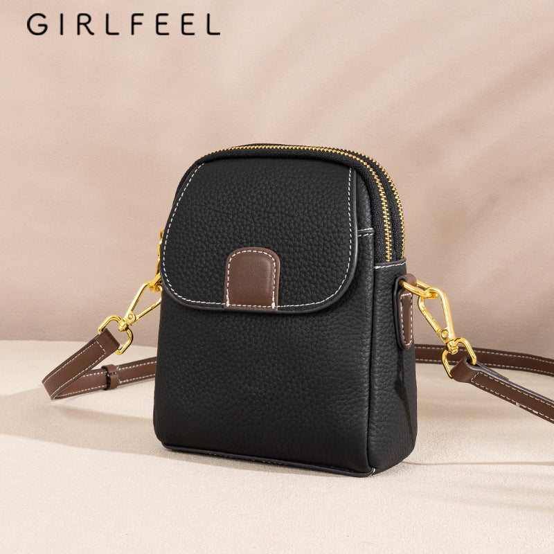 Women's Fashionable Genuine Leather Fashion Mobile High Crossbody Bags