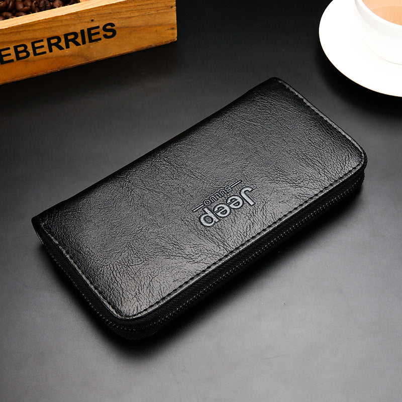 Men's Long Zip Male Youth Clutch Large Capacity Men's Wallet