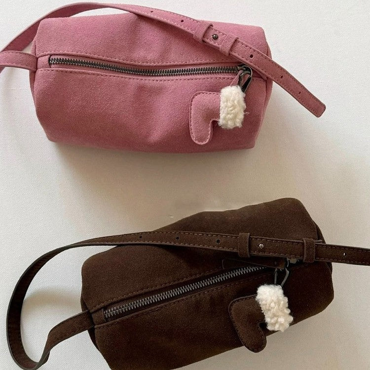 Women's Suede Pillow Underarm Toast Matte Texture Bags